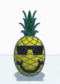 Mô hình 3D pineaple (bé nhỏ xíu) - Image 1