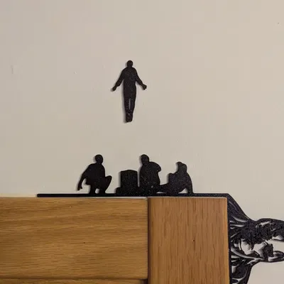 Wallart góc tường Max nghĩa trang & cánh cửa Vecna