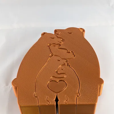 Gia đình Gấu Xếp Hình – Gấu Ôm Nhau Lắp Khớp (Tối đa 5 gấu)