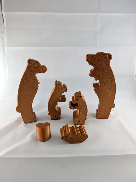 Gia đình Gấu Xếp Hình – Gấu Ôm Nhau Lắp Khớp (Tối đa 5 gấu) - Image 2