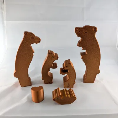 Gia đình Gấu Xếp Hình – Gấu Ôm Nhau Lắp Khớp (Tối đa 5 gấu)