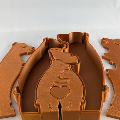 Gia đình Gấu Xếp Hình – Gấu Ôm Nhau Lắp Khớp (Tối đa 5 gấu)