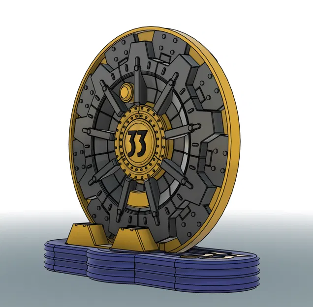 Kệ trưng bày Fallout 33 Vault Door Shelf Display - Image 12