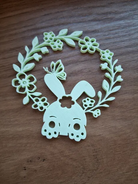 4. Thỏ con trong vòng hoa và bươm bướm - Image 1