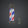 Cột Barber Pole Cổ Điển – Bảng Hiệu Treo Tường Vintage - Thumbnail 2