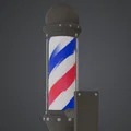 Cột Barber Pole Cổ Điển – Bảng Hiệu Treo Tường Vintage - Thumbnail 3