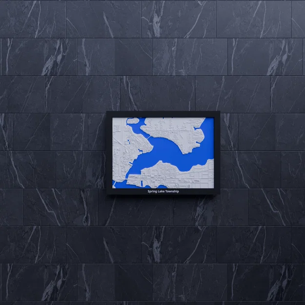 Spring Lake Township, Hoa Kỳ - Mô hình 3D thu nhỏ - Image 6