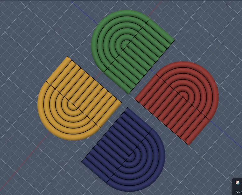 Bộ Lót Ly Ống Hiện Đại / Lót Ly Vòm Cầu Vồng - Image 4