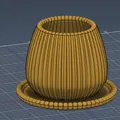 Bộ Chậu Gân Sọc Hiện Đại (Modern Ribbed Planter Collection) - Thumbnail 5