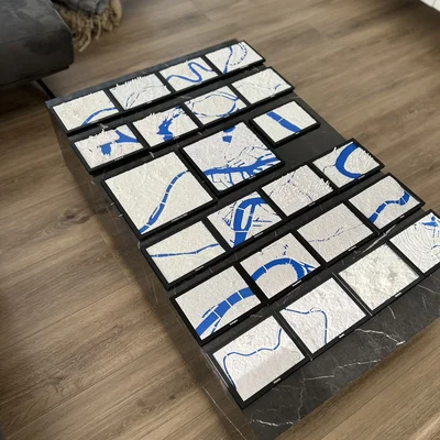 Bản thu nhỏ 3D Cầu Mackinac (Hoa Kỳ) - Địa hình Topographic