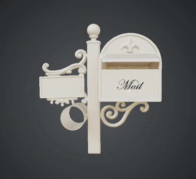 Hộp thư treo tường cổ điển hoa văn – Ornate Vintage Wall Mailbox - Image 1
