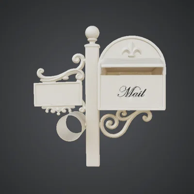 Hộp thư treo tường cổ điển hoa văn – Ornate Vintage Wall Mailbox