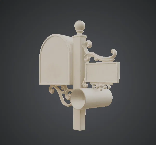 Hộp thư treo tường cổ điển hoa văn – Ornate Vintage Wall Mailbox - Image 2