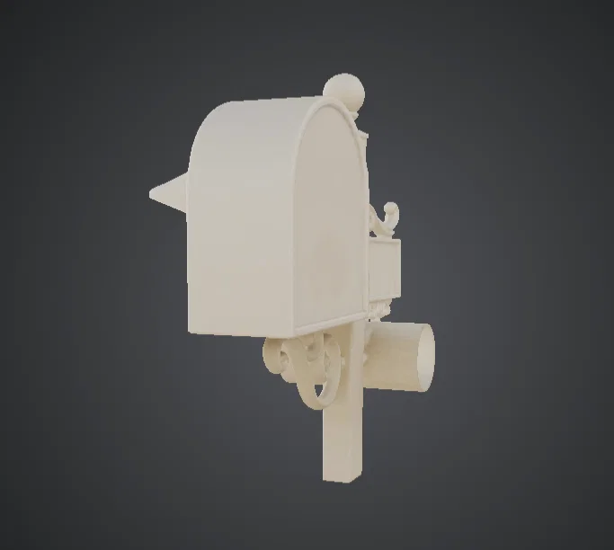 Hộp thư treo tường cổ điển hoa văn – Ornate Vintage Wall Mailbox - Image 3