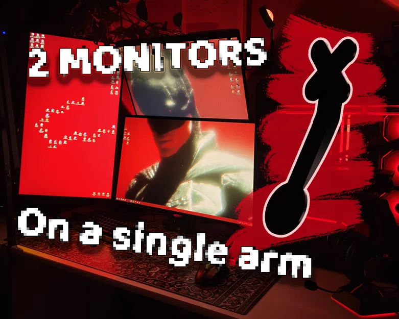 Giải pháp VESA 2-in-1 cho monitor arm (gắn 2 màn hình trên 1 tay) - Image 1