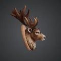 Đầu Nai Treo Tường – Bảng Plaque Wildlife Mộc Mạc (Mounted Stag Head Trophy) - Thumbnail 2