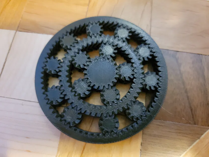 Fidget Double Planetary Print-in-Place Herringbone (2 tầng) - Image 3