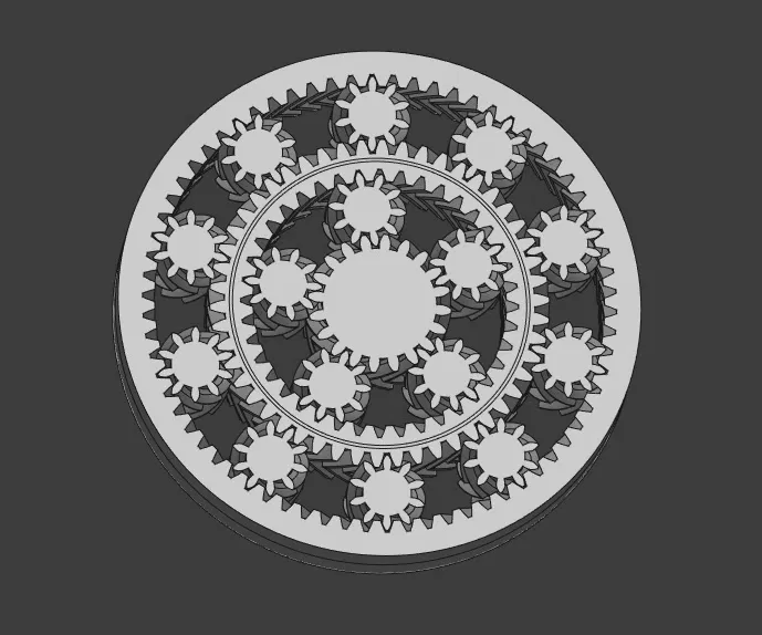 Fidget Double Planetary Print-in-Place Herringbone (2 tầng) - Image 4