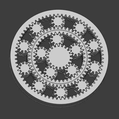 Fidget Double Planetary Print-in-Place Herringbone (2 tầng)