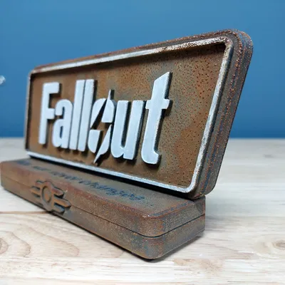 Trưng bày kệ logo Fallout cổ điển (Fallout Classic Logo Shelf Display)