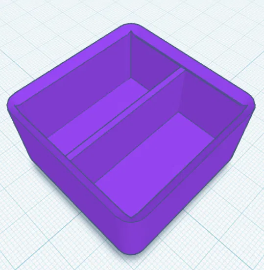 Hộp Gridfinity 1x1x4 có vách ngăn - Image 1