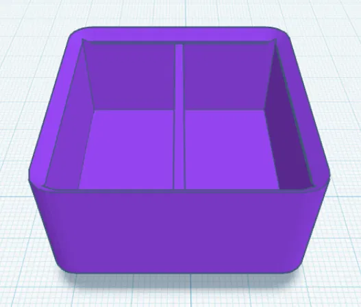 Hộp Gridfinity 1x1x4 có vách ngăn - Image 3