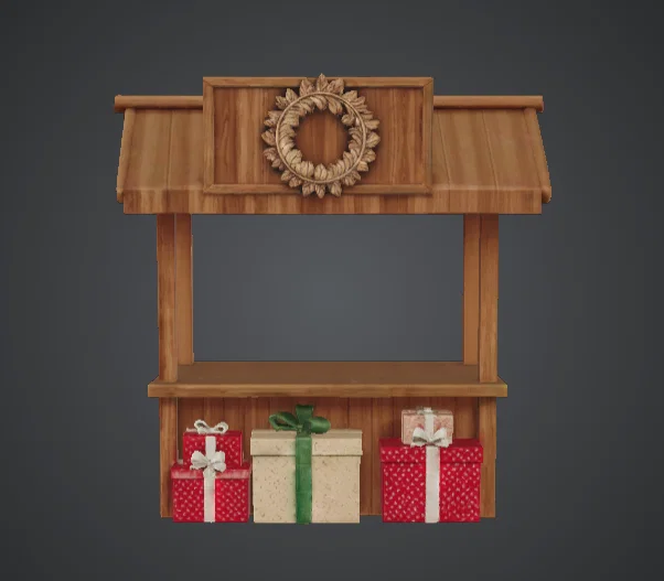 Gian Hàng Chợ Giáng Sinh – Quầy Gỗ Trưng Bày Lễ Hội - Image 1