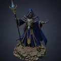 Bloodbound Realms – Human – Arcane High Mage (Miniature STL Dark Fantasy in 3D) - Thumbnail 1