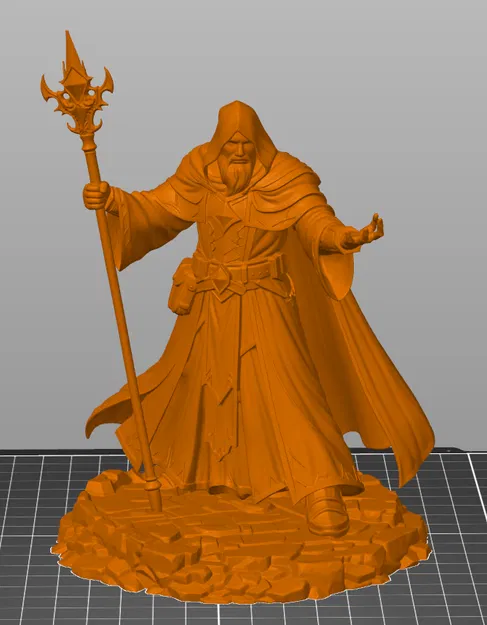 Bloodbound Realms – Human – Arcane High Mage (Miniature STL Dark Fantasy in 3D) - Image 6