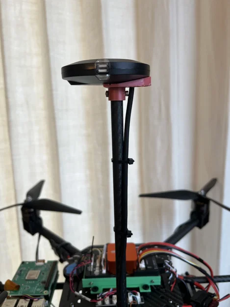 Ngàm/giá đỡ gắn CubePilot Here4 GNSS Sensor/Controller lên ống 10mm - Image 7