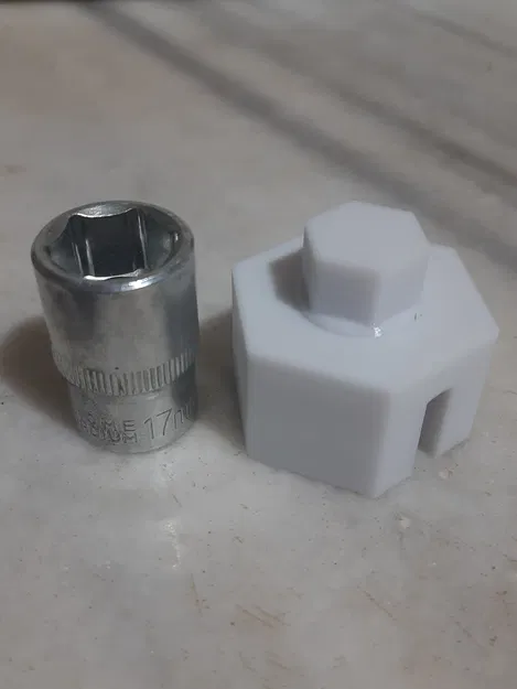 Adapter máy siết (Impact Wrench) cho kích cắt kéo (Scissor Jack) - đầu tuýp 17mm - Image 1