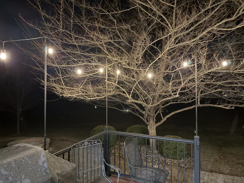 Giá đỡ & nắp gắn dây đèn cho ống black pipe 3/4" - Image 1