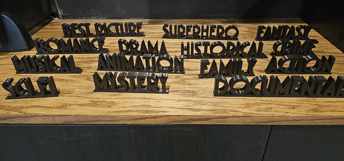 Nhãn chữ thể loại phim (Movie Genre Text Labels) - Image 1