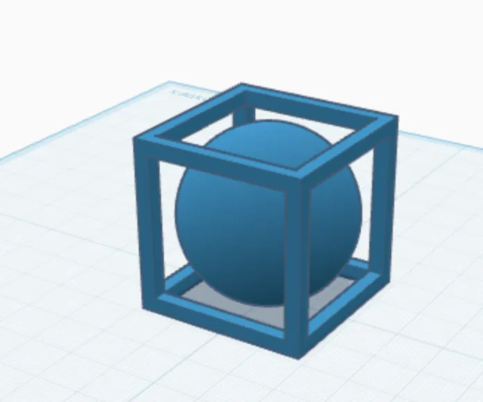 Quả bóng bị kẹt trong khối lập phương (Ball Stuck In Cube) - Image 1