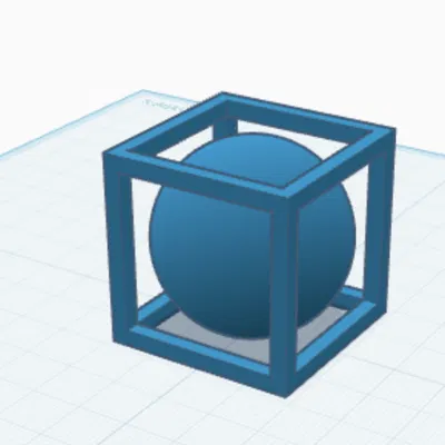 Quả bóng bị kẹt trong khối lập phương (Ball Stuck In Cube)