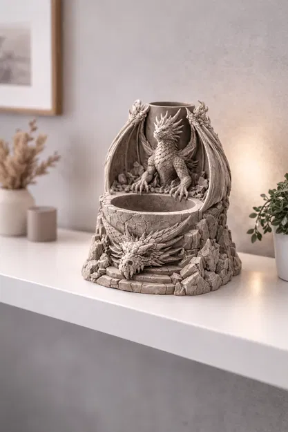 Chậu đôi rồng fantasy (Dragon Double Planter) - Image 1