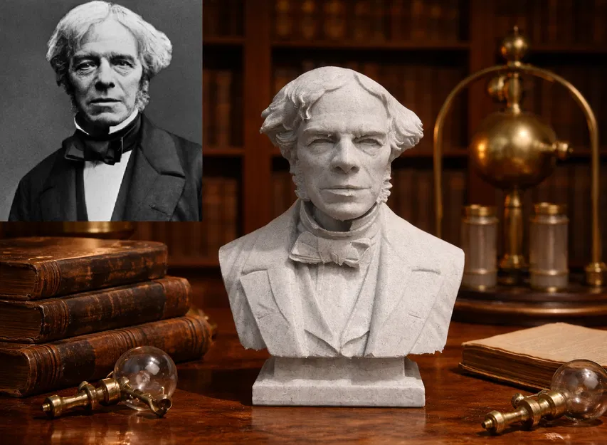 Michael Faraday — Bust (Tượng bán thân) - Image 1