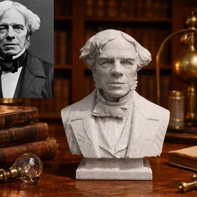 Michael Faraday — Bust (Tượng bán thân)