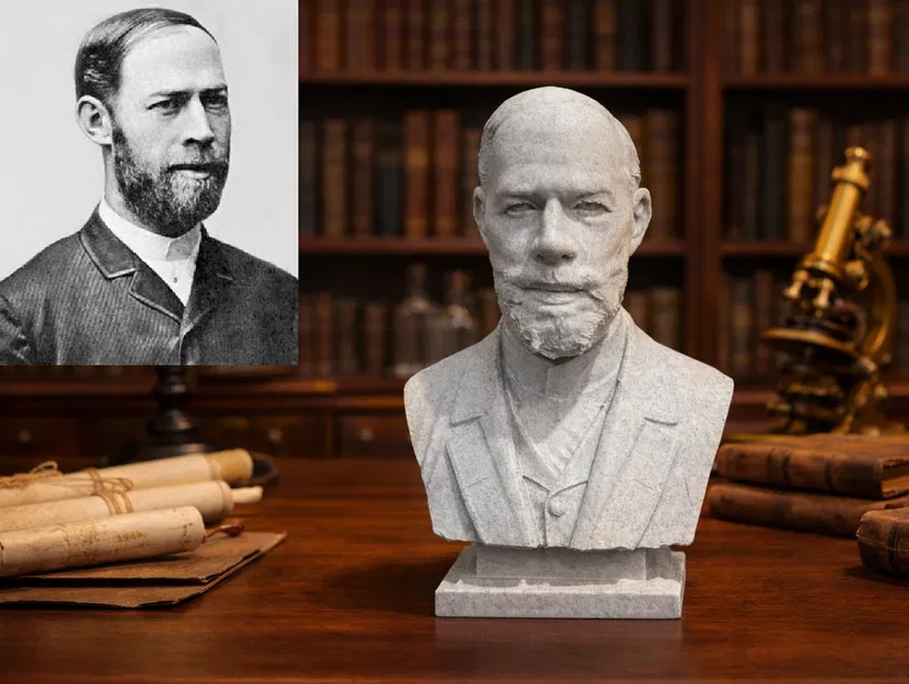 Heinrich Rudolf Hertz - Tượng Bán Thân - Image 1