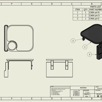 Tấm để ly cho tay vịn ghế sofa (couch cupholder plate)