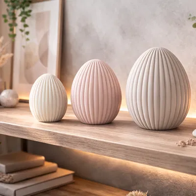 Bộ trứng gân Ribbed eggs set 3