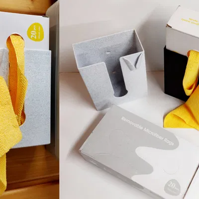 Giá treo tường dạng dispenser cho khăn Microfiber Rags 20x20cm tái sử dụng