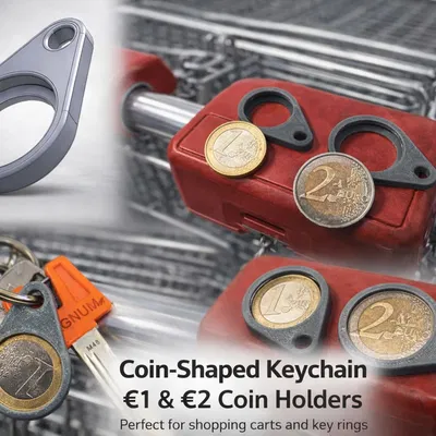 Móc khóa giữ đồng xu (Coin Holder Keychain) in TPU