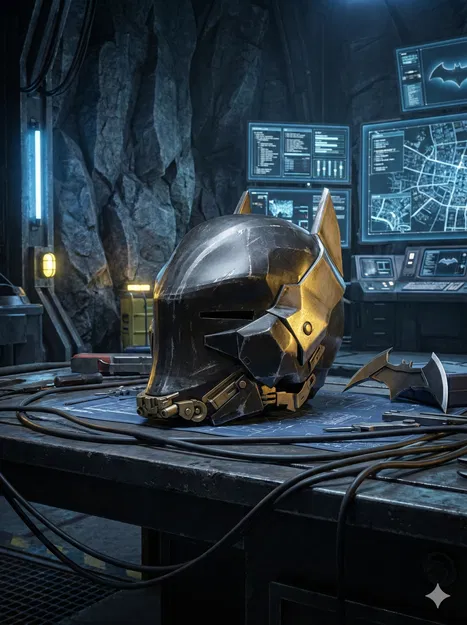 Mũ Batman Arkham (Batman Arkham Helmet) – File 3D in cosplay - Image 1