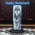 Chó Trang Trí (Husky) - Hueforge Bookmark - Thumbnail 1