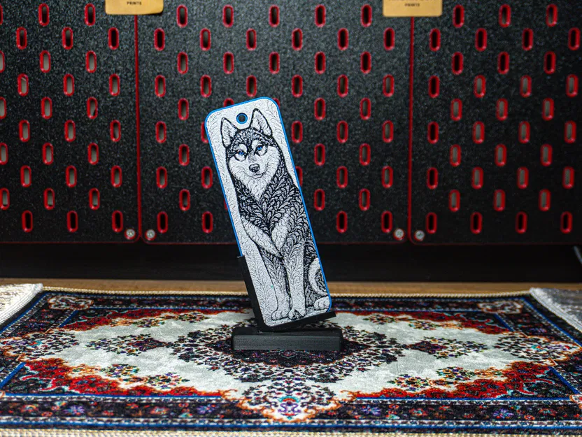 Chó Trang Trí (Husky) - Hueforge Bookmark - Image 3