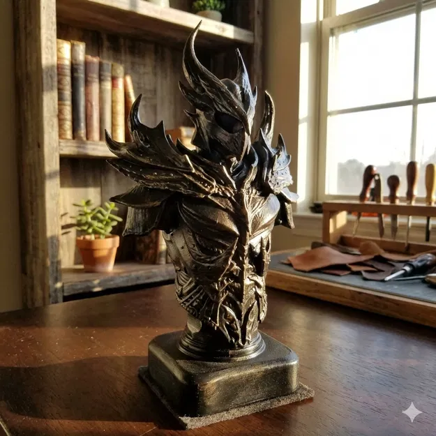 Bust Skyrim (Daedric Armor) – Model lắp ráp 5 phần - Image 1