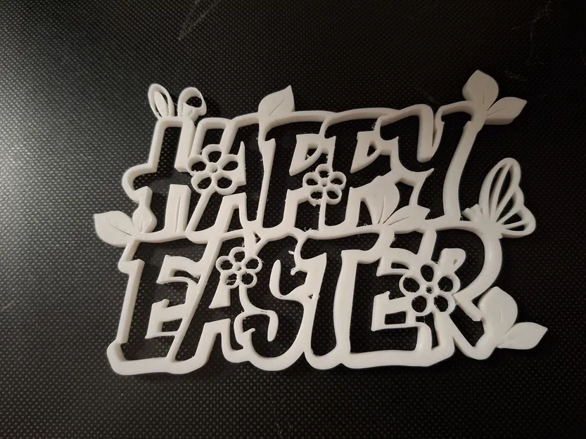 9. Happy Easter – Chữ trang trí Phục Sinh in 3D - Image 1