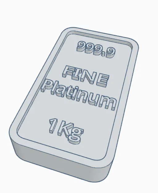 Thỏi Platinum (Platinum Bar) 1kg 999.9 - Image 1