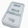 Thỏi Platinum (Platinum Bar) 1kg 999.9 - Thumbnail 1